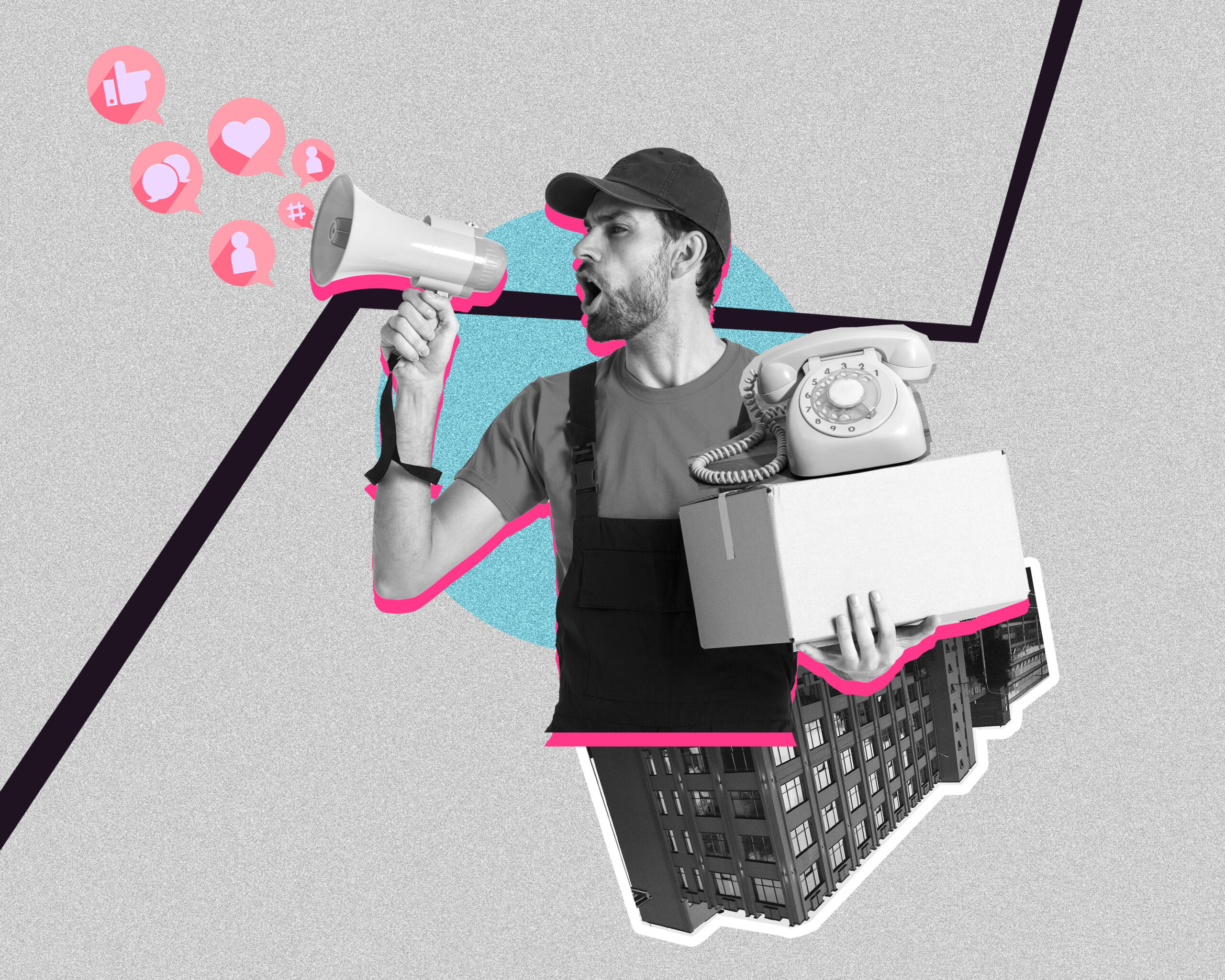 social-media-concept-composition